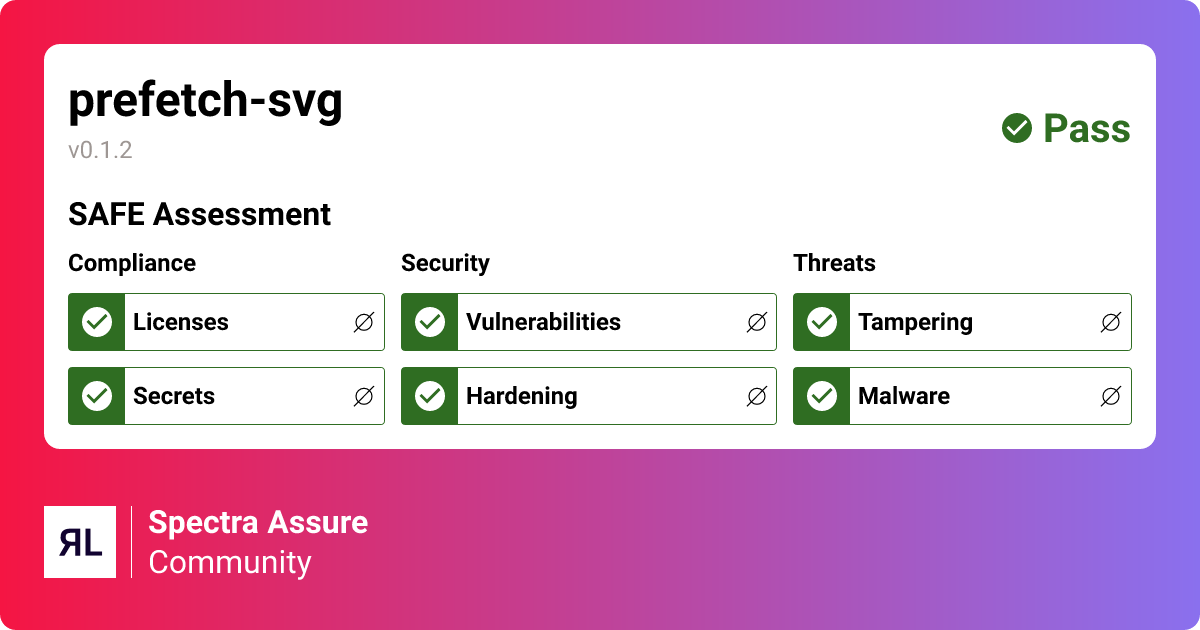 prefetch-svg - npm | ReversingLabs Spectra Assure Community