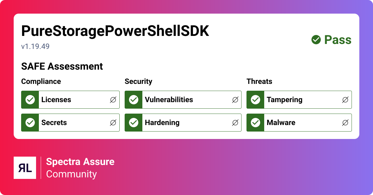 PureStoragePowerShellSDK - PowerShell Gallery | ReversingLabs Spectra ...