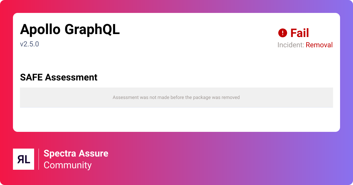 Apollo GraphQL@2.5.0 - Visual Studio Code | ReversingLabs Spectra ...